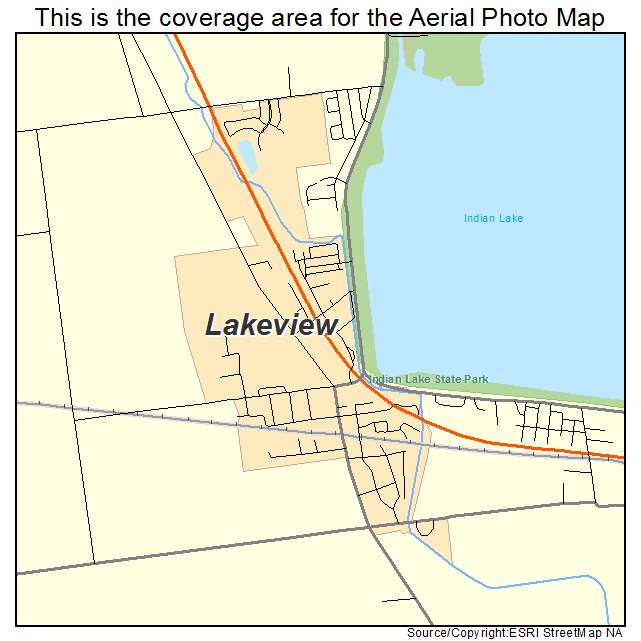 Lakeview, OH location map 