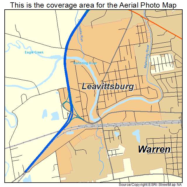 Leavittsburg, OH location map 