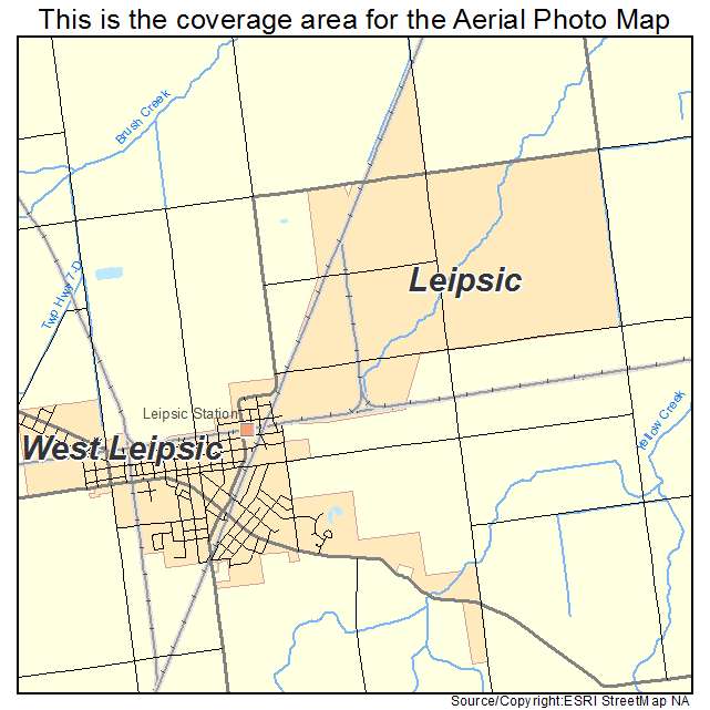 Leipsic, OH location map 