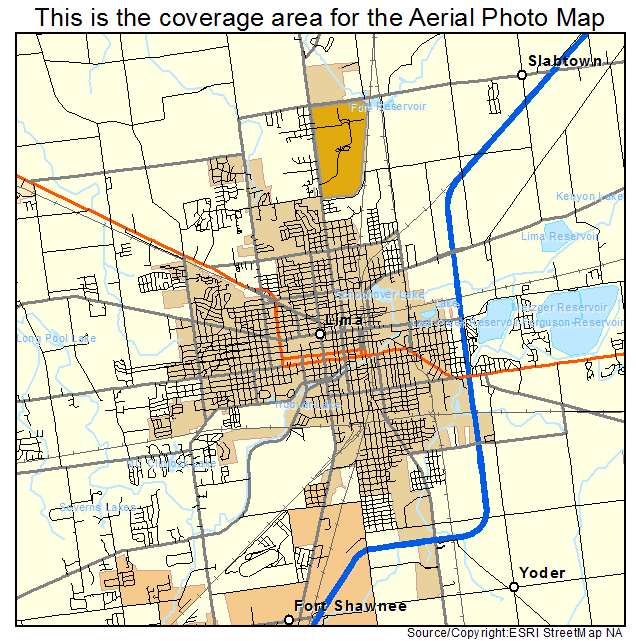 Lima, OH location map 