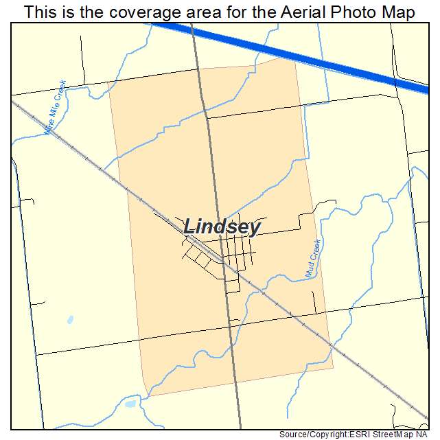 Lindsey, OH location map 