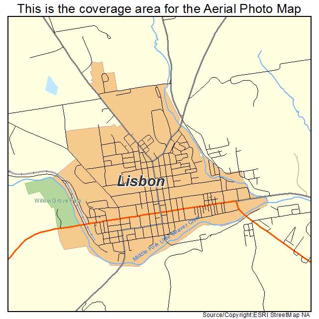 Lisbon, OH location map 