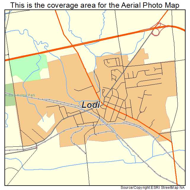 Lodi, OH location map 