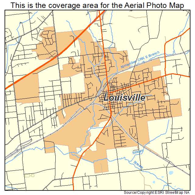 Louisville, OH location map 