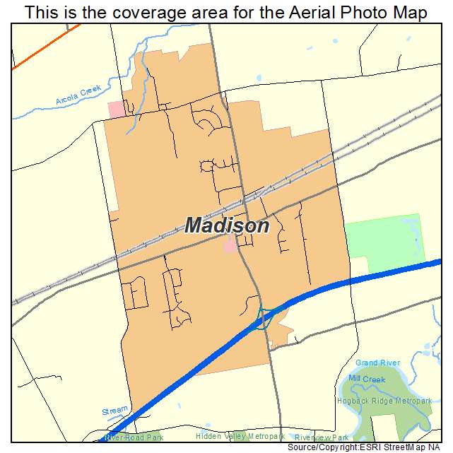 Madison, OH location map 