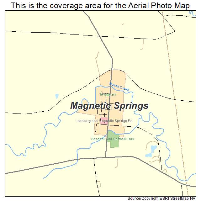 Magnetic Springs, OH location map 