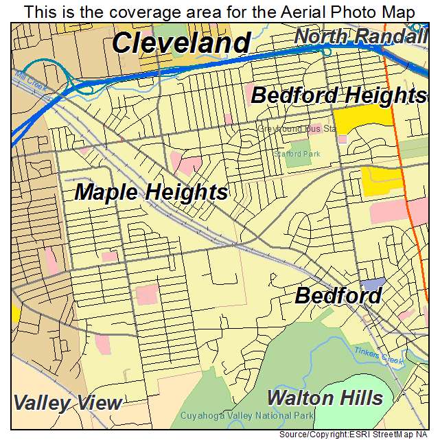 Maple Heights, OH location map 