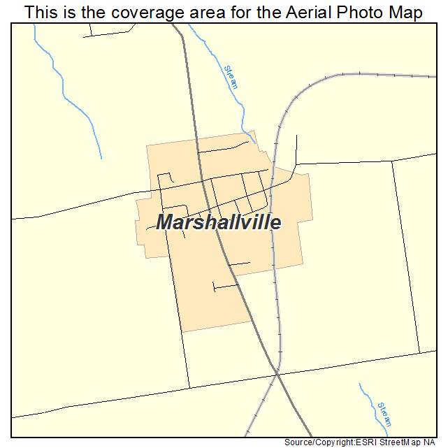 Marshallville, OH location map 