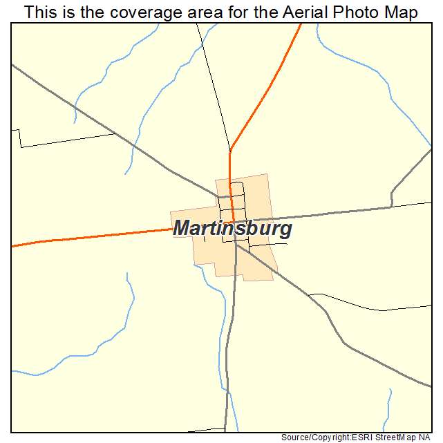 Martinsburg, OH location map 