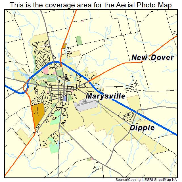 Marysville, OH location map 