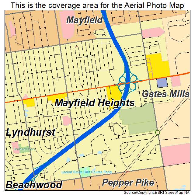 Mayfield Heights, OH location map 