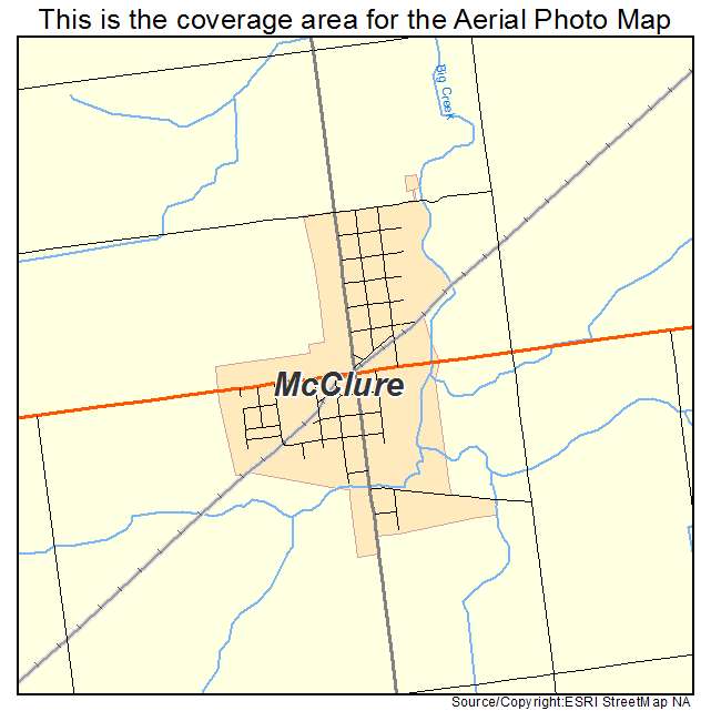 McClure, OH location map 