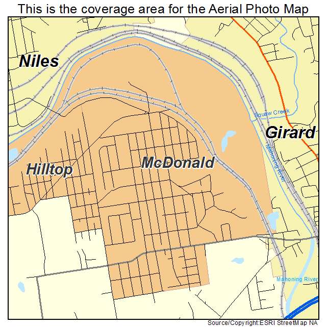 McDonald, OH location map 