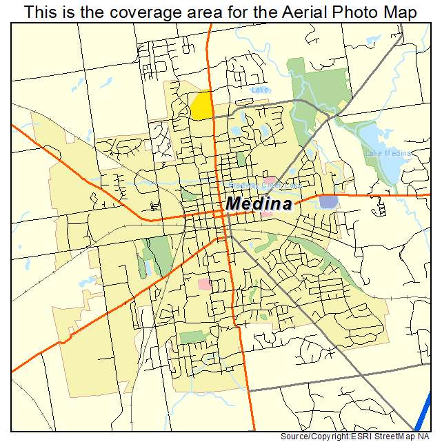 Medina, OH location map 