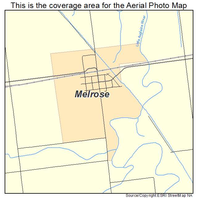 Melrose, OH location map 