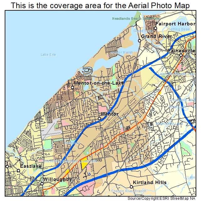 Mentor, OH location map 