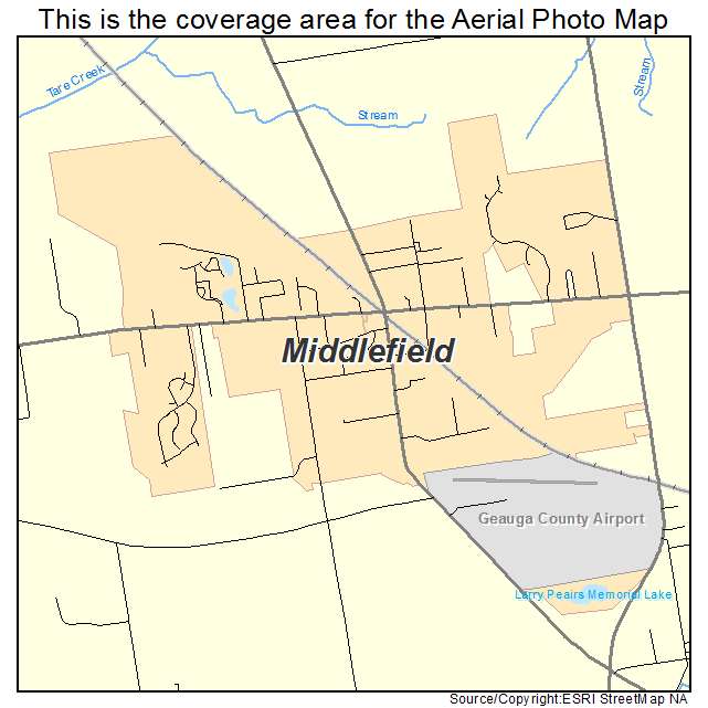Middlefield, OH location map 