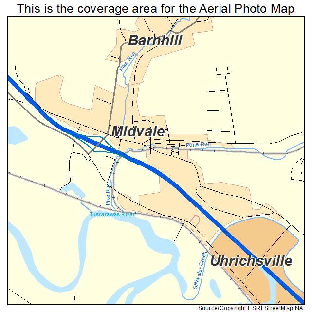 Midvale, OH location map 