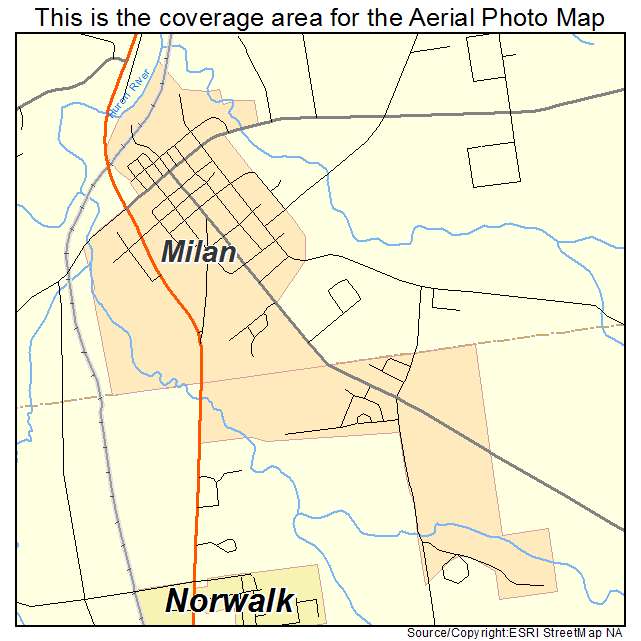 Milan, OH location map 