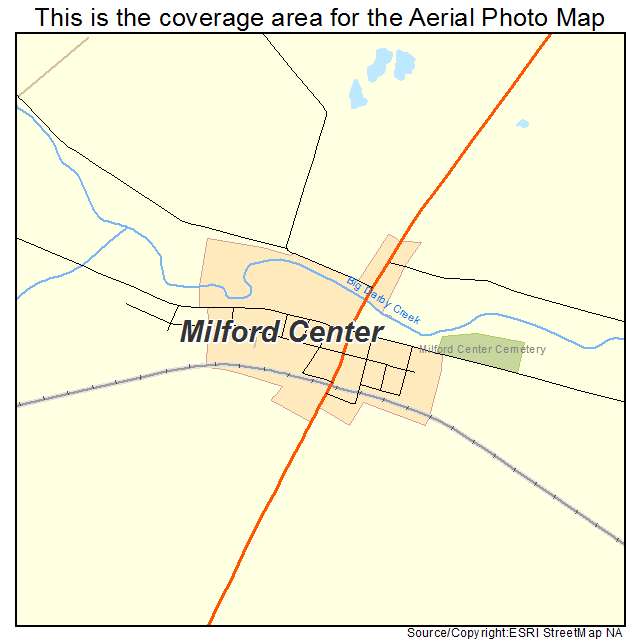 Milford Center, OH location map 