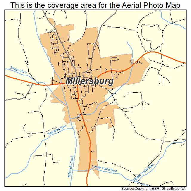 Millersburg, OH location map 