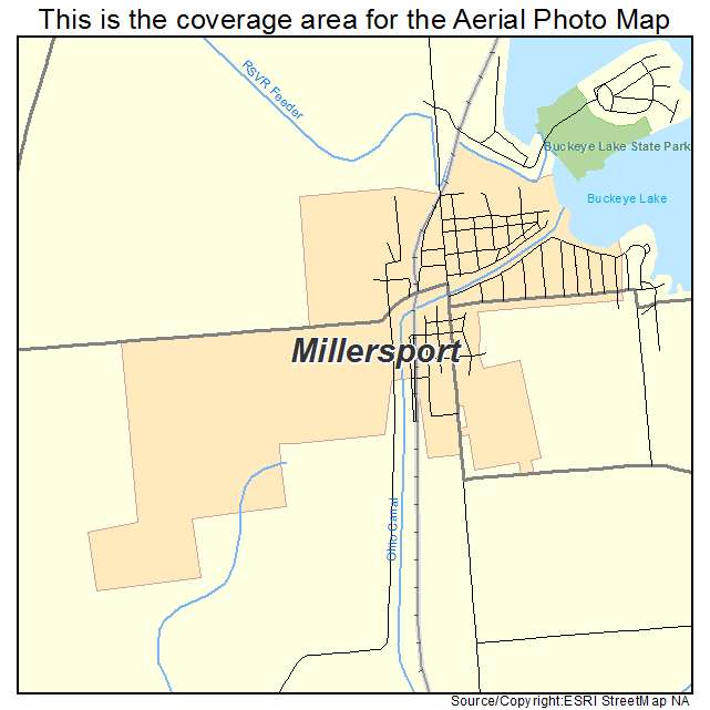 Millersport, OH location map 