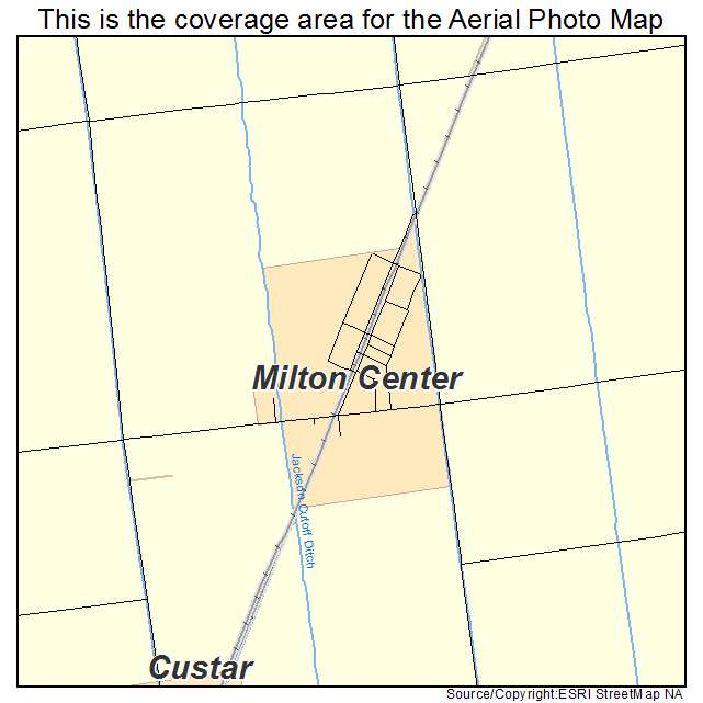 Milton Center, OH location map 