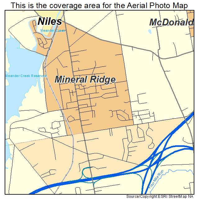 Mineral Ridge, OH location map 