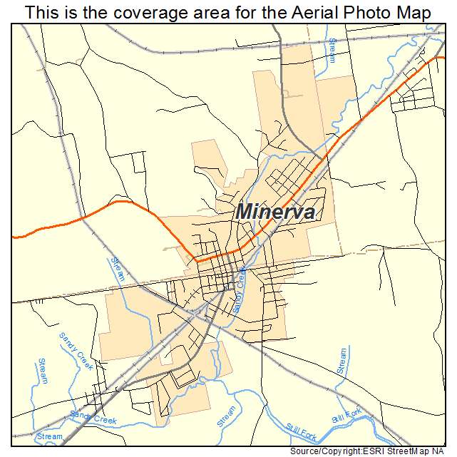 Minerva, OH location map 