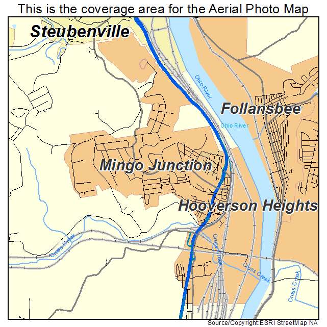 Mingo Junction, OH location map 