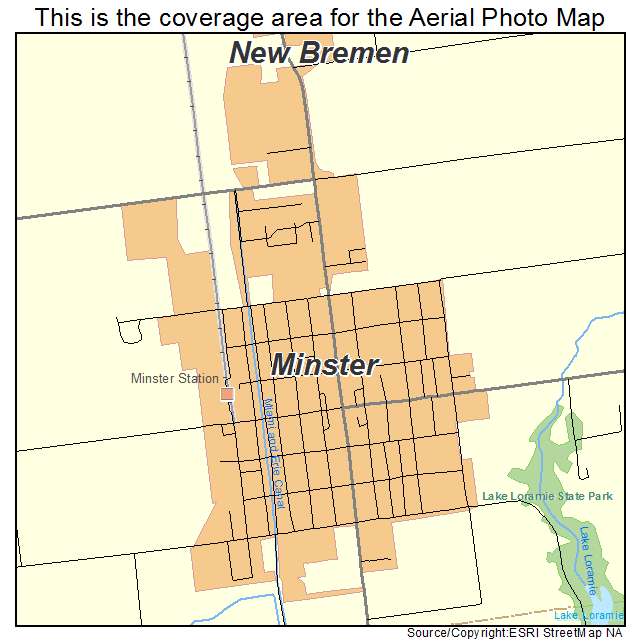 Minster, OH location map 