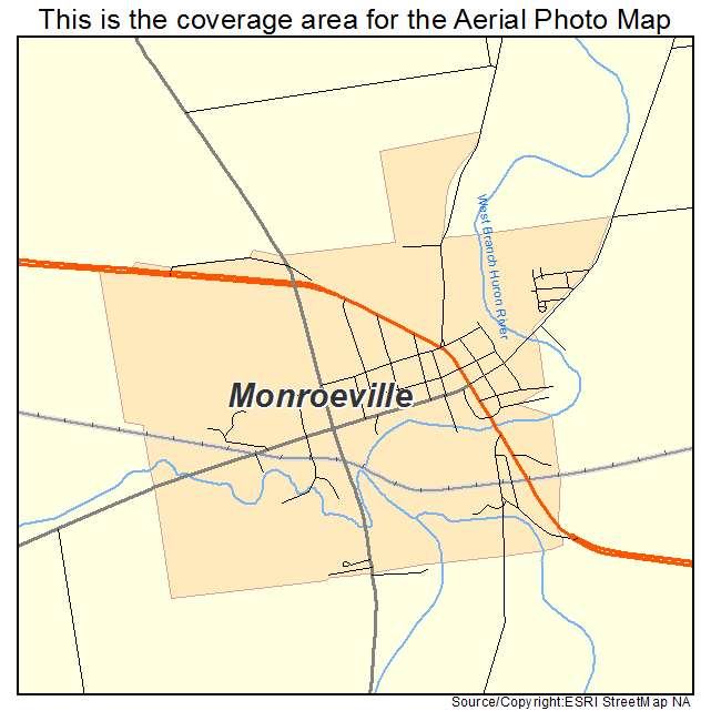 Monroeville, OH location map 