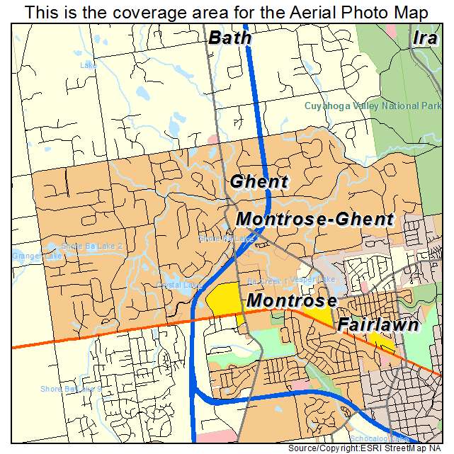 Montrose Ghent, OH location map 