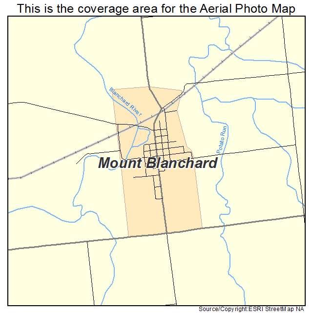 Mount Blanchard, OH location map 