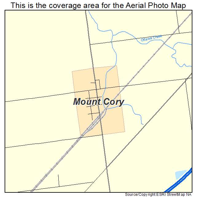 Mount Cory, OH location map 