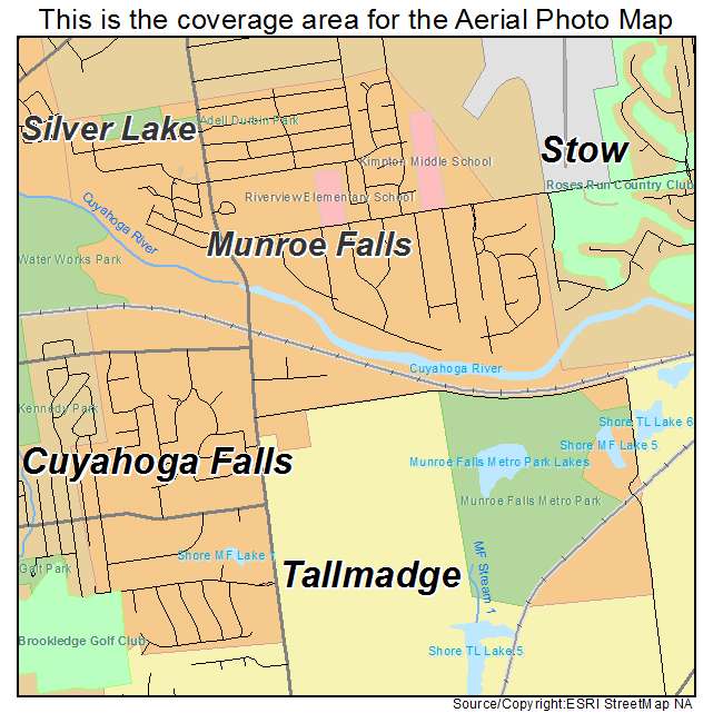 Munroe Falls, OH location map 