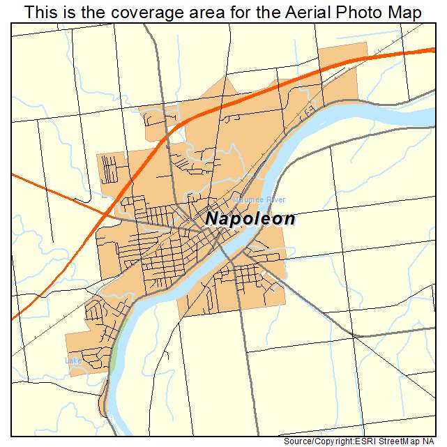 Napoleon, OH location map 