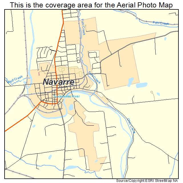 Aerial Photography Map of Navarre, OH Ohio