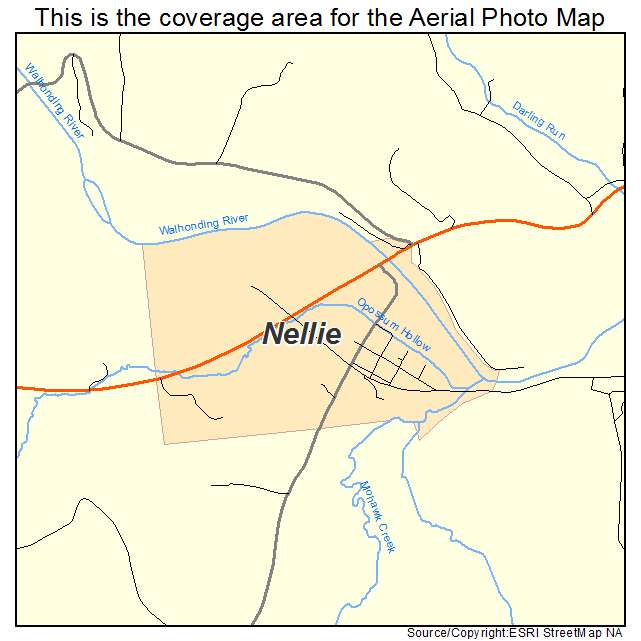 Nellie, OH location map 