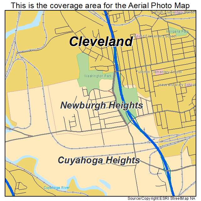 Newburgh Heights, OH location map 