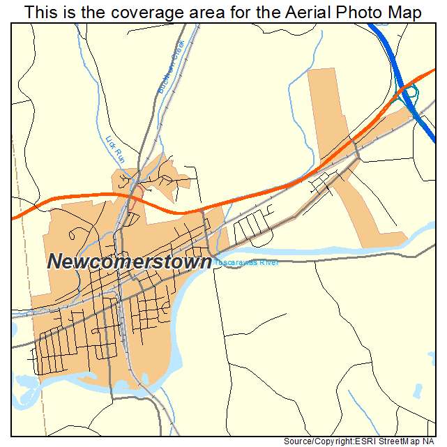 Newcomerstown, OH location map 
