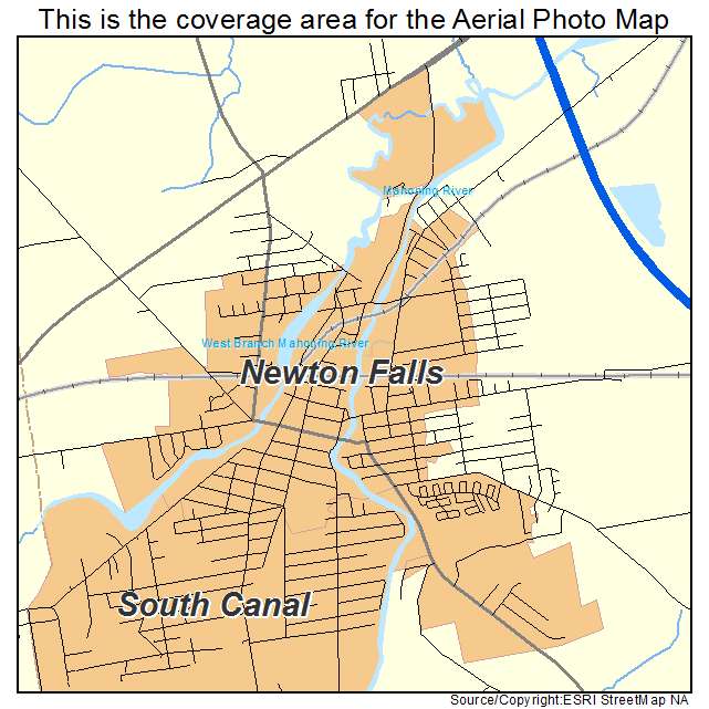 Newton Falls, OH location map 