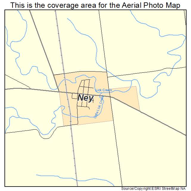 Ney, OH location map 