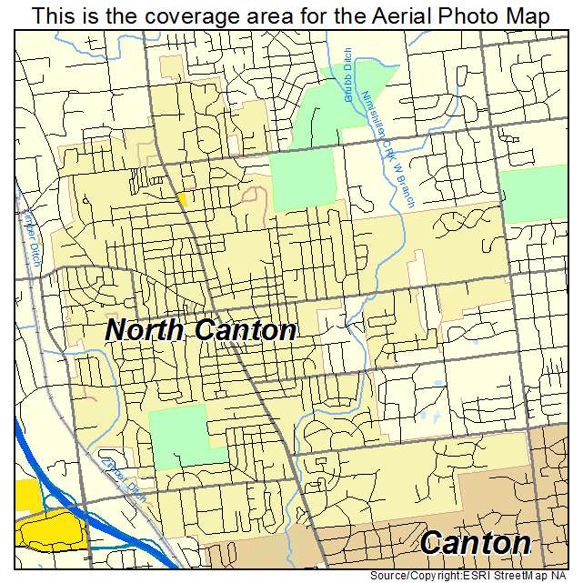North Canton, OH location map 
