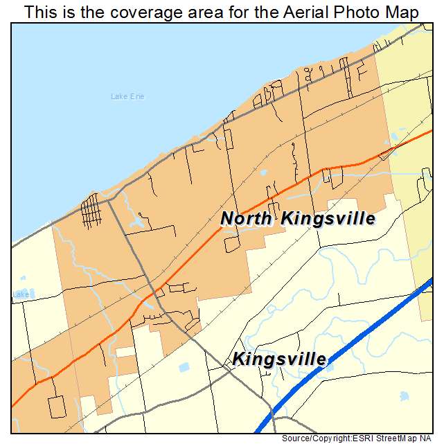North Kingsville, OH location map 