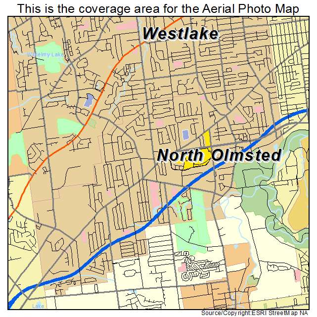 North Olmsted, OH location map 