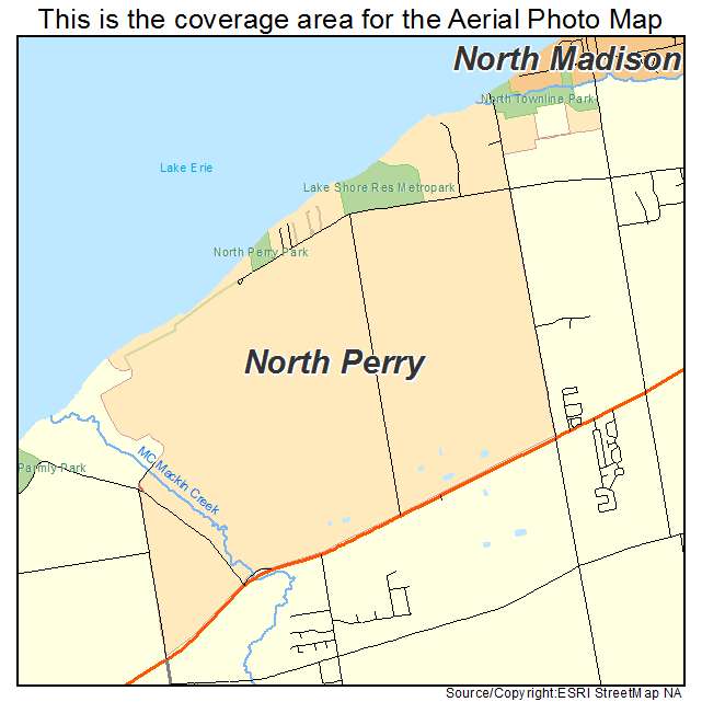 North Perry, OH location map 