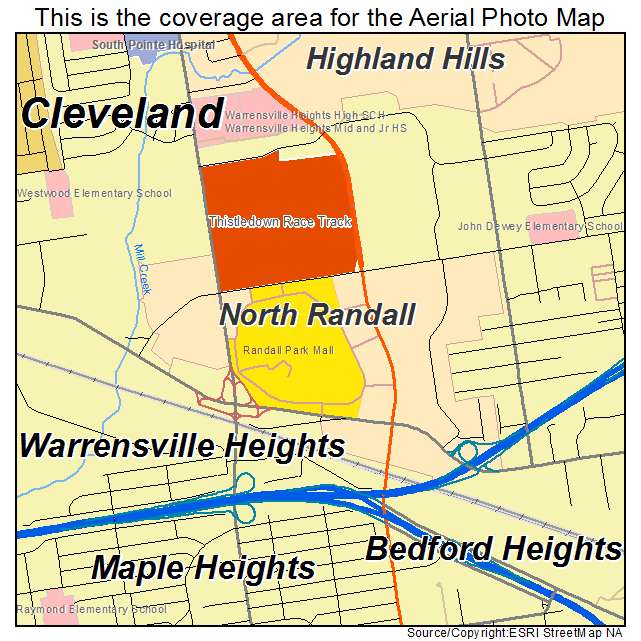 North Randall, OH location map 