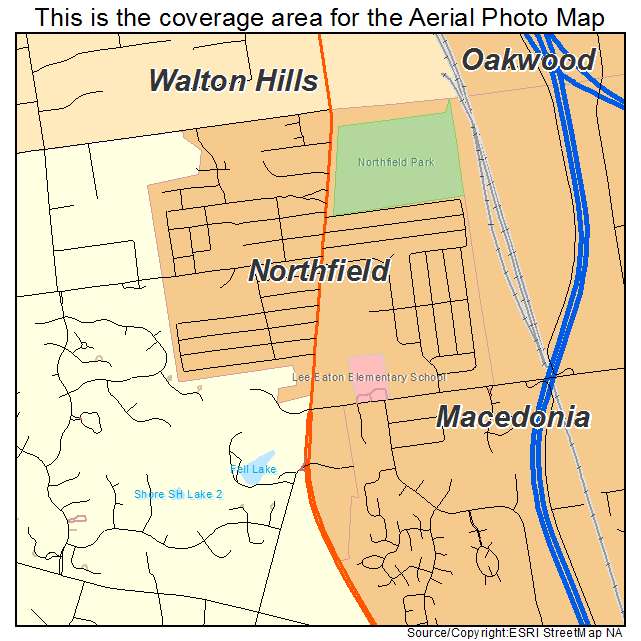 Northfield, OH location map 