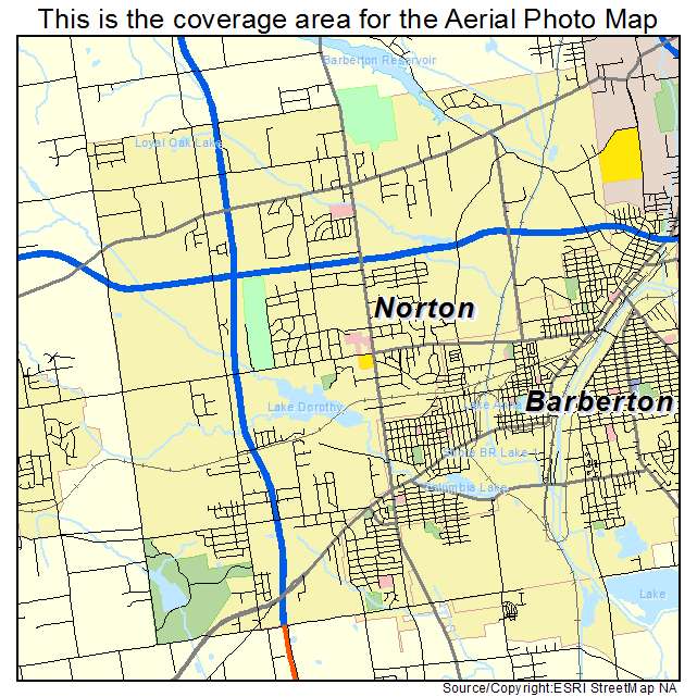 Norton, OH location map 